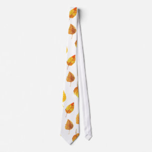 Autumn leaves pattern tie