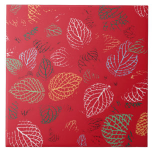 Autumn, Leaves Pattern Tile