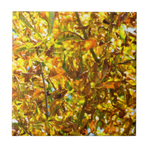 Autumn leaves pattern tile