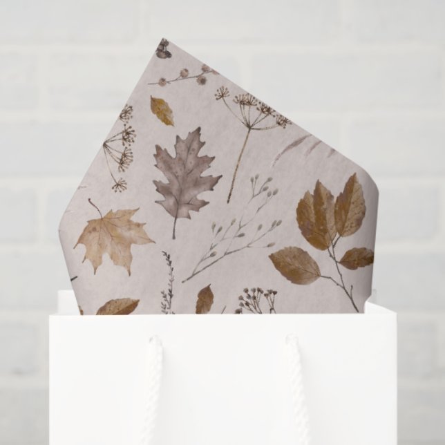 Autumn Leaves Pattern Tissue Paper (Gift Bag)