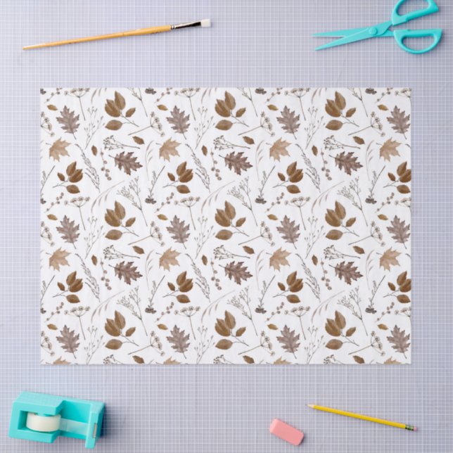 Autumn Leaves Pattern Tissue Paper (Craft)