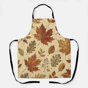 Autumn Leaves Pattern – Vintage Fall Botanical Apron
