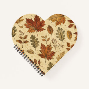 Autumn Leaves Pattern – Vintage Fall Botanical Notebook