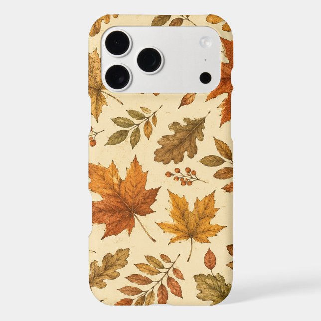 Autumn Leaves Pattern | Watercolor Fall Foliage  (Back)