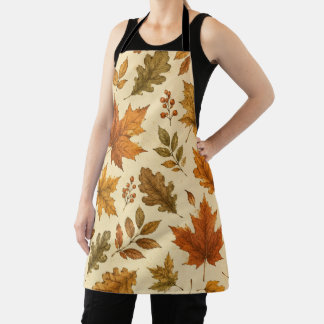 Autumn Leaves Pattern | Watercolor Fall Foliage Apron