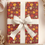 Autumn Leaves Pattern Wrapping Paper<br><div class="desc">Perfect for putting that finishing touch on your gifts and it's great for birthdays,  Christmas,  anniversaries,  or weddings! Beautiful Trendy Modern Gift Wrapping Paper Design Patterns by Printable Pretty.</div>