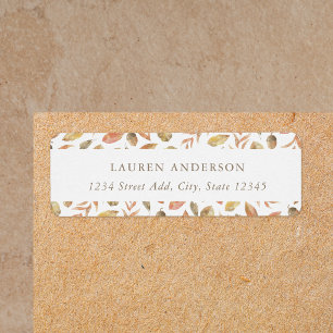 Autumn Leaves Personalised Return Address