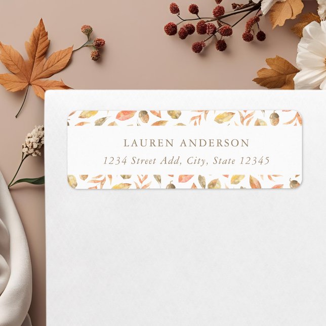 Autumn Leaves Personalised Return Address (Creator Uploaded)