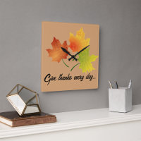 Autumn Leaves Personalised Wall Clock