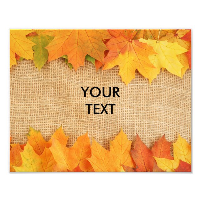 Autumn leaves photo print (Front)
