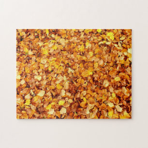 Autumn Leaves Photo Puzzle with Gift Box