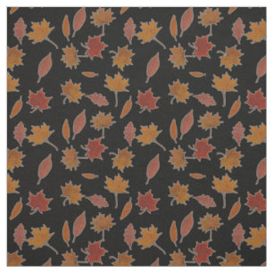 Autumn Leaves Photographic on Custom Colour Fabric