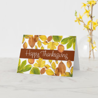 Autumn Leaves Photographic Thanksgiving Card