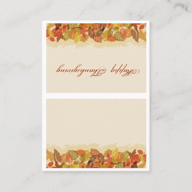 Autumn Leaves Place Card (Front)
