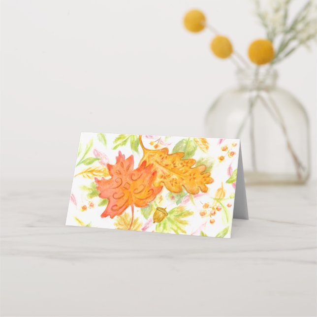 Autumn Leaves Place Cards (Front)