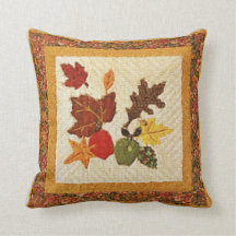 Autumn Leaves Polyester Throw Pillow