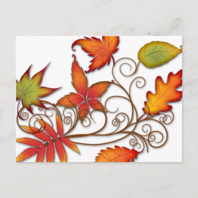 Autumn Leaves Postcard (Front)