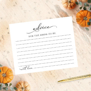 Autumn Leaves Pumpkin Bridal Shower Advice Cards