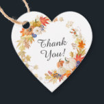 Autumn Leaves Pumpkin Bridal Shower Favour Gift Ta Favour Tags<br><div class="desc">Bridal shower favour gift tag featuring a beautiful watercolor leaves & pumpkins wreath.
Visit our shop to view our fall leaves & pumpkin collection.</div>
