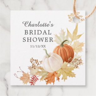 Autumn Leaves Pumpkin Bridal Shower Favour Gift Ta Tags