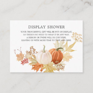 Autumn Leaves Pumpkin Display Shower Enclosure Card