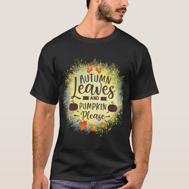 Autumn leaves pumpkin please Oversized T-Shirt (Front)
