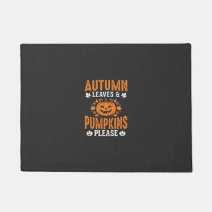 Autumn Leaves Pumpkins Please Halloween Pumpkin De Doormat
