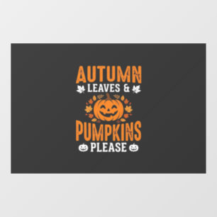 Autumn Leaves Pumpkins Please Halloween Pumpkin De Window Cling