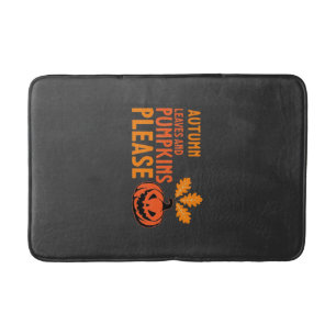 Autumn Leaves Pumpkins Please Halloween Pumpkin Or Bath Mat