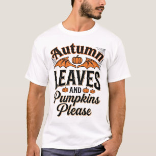 Autumn Leaves Pumpkins Please Vintage Fall_1 T-Shirt