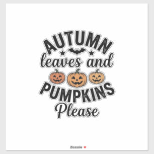 Autumn Leaves Pumpkins Please Vintage Halloween De