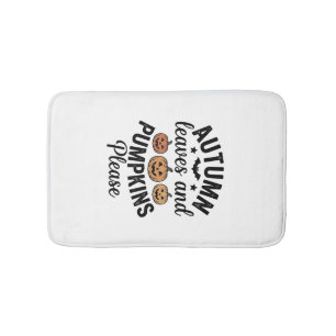 Autumn Leaves Pumpkins Please Vintage Halloween De Bath Mat