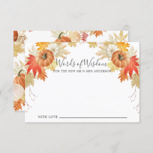 Autumn Leaves Pumpkins  Words of Wisdom Card