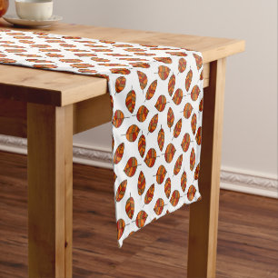 Autumn Leaves Red Leaf Pattern on any Colour Short Table Runner