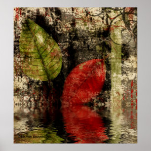 Autumn Leaves Reflected Print