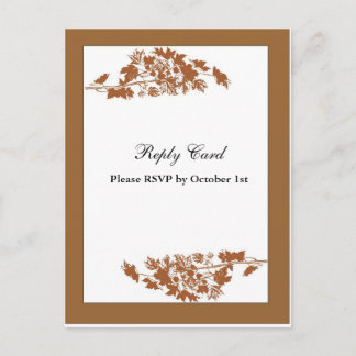 Autumn Leaves Reply Card