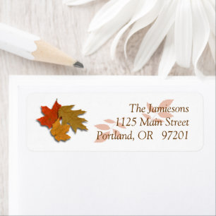 Autumn Leaves Return Address Label