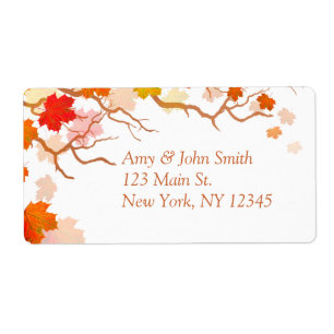 Autumn leaves return address labels autm2