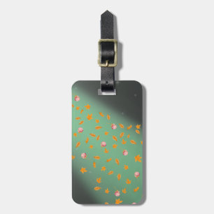 Autumn Leaves & Roses Luggage Tag