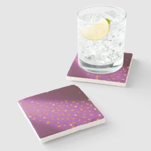 Autumn Leaves & Roses  Stone Coaster
