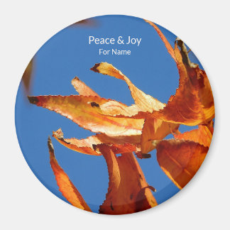 Autumn Leaves Round Magnet