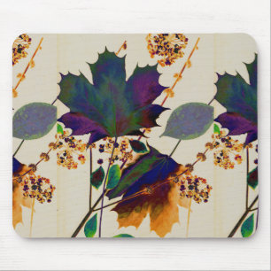 Autumn Leaves Royal Colors Mouse Mat