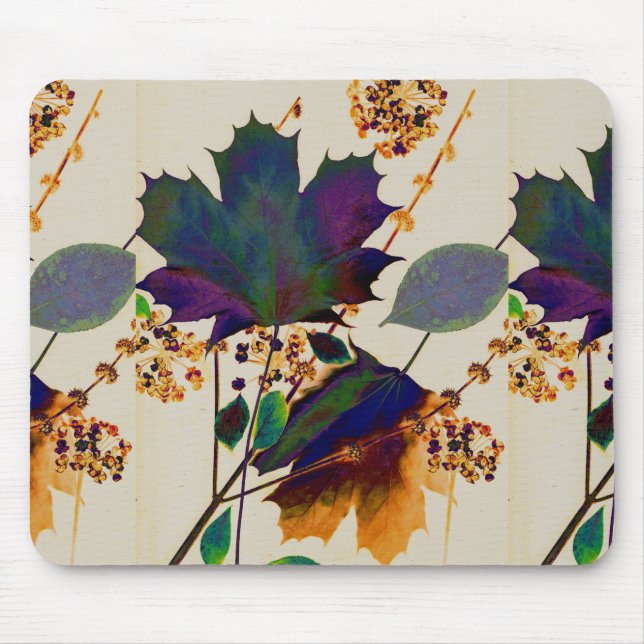 Autumn Leaves Royal Colors Mouse Mat (Front)