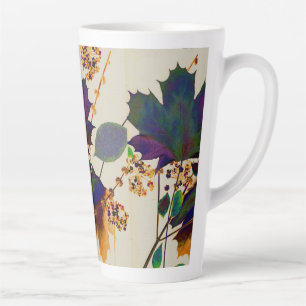 Autumn Leaves Royal Colours Latte Mug