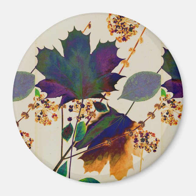 Autumn Leaves Royal Colours Magnet (Front)