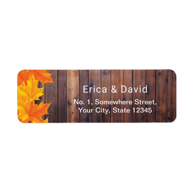 Autumn Leaves Rustic Barn Wood (Front)