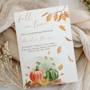 Autumn Leaves Rustic Bridal Shower Party Invitation