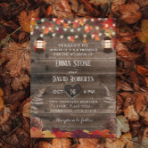 Rustic Fall Wedding Invitation