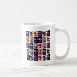 Autumn Leaves Rustic Patchwork Quilt Collage Coffee Mug