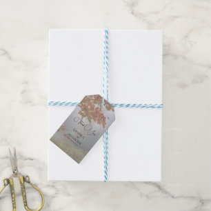 Autumn Leaves Rustic Wedding Gift Tags